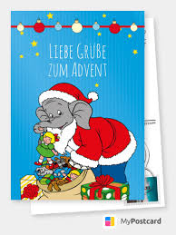 Benjamin Blumchen Adventszeit Comic Cartoons Echte Postkarten Online Versenden Merry Christmas Card Christmas Cards Small Christmas Gifts