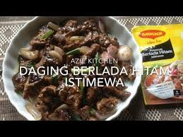 Tahu dan bakso ikan masak lada hitam. Daging Goreng Lada Hitam Istimewa Youtube