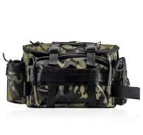 Fishing Tackle Bag with Adjustable Waist Strap ater Resistant Large Tackle  Bag,Saltwater Fishing Gear Bag,Big Fishing Bag,