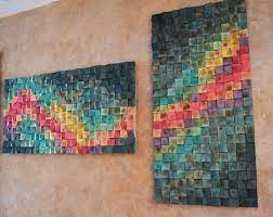 Wood Wall Art Northern Lights Set Of 3 3 D Wall Art Decor Etsy Reclaimed Wood Art Wood Wall Art Wood Art