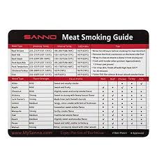 sanno meat smoking guide time target temperature bbq smoker wood barbecue grilling accessories magnet for bbq grill smoker or refrigerator outdoor