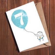 Birthday Cards For 7 Year Old Boy Seven Year Old Card Age 7 Birthday Card 7th Birthday Card 7 Etsy First Birthday Cards 1st Birthday Cards Birthday Cards