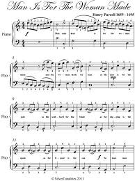 Sheet music you may also like. Man Is For The Woman Made Purcell Easy Piano Sheet Music Kindle Edition By Purcell Henry Silvertonalities Arts Photography Kindle Ebooks Amazon Com