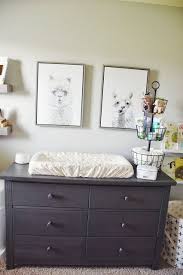 Baby Girl S Farmhouse Nursery With Shiplap White Gray And Blush Rustic Grey Dresser As Changing Grey Changing Table Baby Nursery Rugs Changing Table Dresser