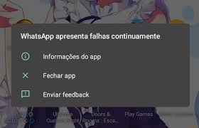 Assim que recebi a notificação cliquei em informações do app > alterar configurações do. Whatsapp Apresenta Falhas Continuamente D Informacoes Do App X Fechar App Enviar Feedback U E Game Eca Ifunny