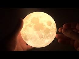 3d Printed Moon Lamp Rechargeable Led Nightlight Unboxing Youtube