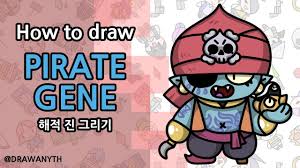 Let's show off gene, the new brawler in brawl stars, while giving my best tips and. How To Draw Pirate Gene Brawl Stars New Skin Youtube