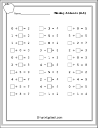 Math Missing Addends 0 5 Make More Smart Kid Planet Multiplication Worksheets Math Addition Worksheets Math Missing Addends