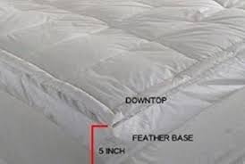 Hotel Grand Down Top Baffle Box 5 Inch Gusset Feather Bed Cal King Size Mattress Topper Feather Bed Cal King Bedding