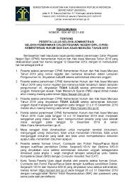 Peserta seleksi penerimaan cpns kementerian hukum dan hak asasi manusia tahun 2019 yang nomor register dan namanya. Pengumuman Hasil Seleksi Administrasi Cpns Kementerian Hukum Dan Hak Asasi Manusia Tahun 2019