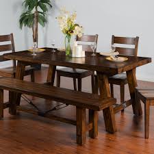 Lunarable tuscan place mats set of 4, picturesque lane with mediterranean architecture flowers italian town, washable fabric placemats for dining room kitchen table decor, pale brown. Sunny Designs Tuscany Distressed Mahogany Extension Table W Turnbuckle Accent Conlin S Furniture Dining Tables