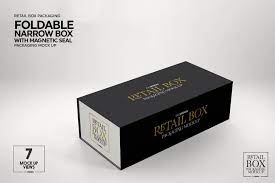 Download Foldable Box Magnetic Seal Mockup Branding Template Packaging Mockup Foldables