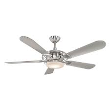 Hampton Bay Vercelli 52 In Indoor Brushed Steel Ceiling Fan With Light Kit And Wall Control 44078 The Home Depot Ceiling Fan Ceiling Fan In Kitchen Ceiling Fan With Light