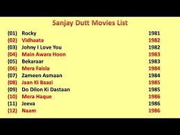 Sanjay Dutt Movies List Youtube Lage raho munnabhai | see full list. sanjay dutt movies list