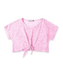 Neatie Kiddie Light Pink Tie Front Crop Top Toddler Girls Best Price And Reviews Zulily