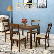 Rustic wood kitchen table atlanta 2022. 32 Mo Finance P Purlove 5 Piece Dining Table Set Rustic Wood Abunda