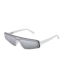 balenciaga white rectangle frame sunglasses modesens