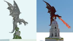 The ender dragon is a large dragon that breathes fire, spits fireballs, and can fly with great ease and maneuverability. Dragon Church Minecraft Map