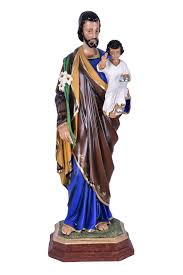 Nos evangelhos ele aparece na infância de jesus. Imagem Sao Jose Resina 80cm Cordis Paramentos E Objetos Liturgicos