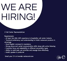 Call Center Representatives Uae Job Openings Job Opening Call Center Verbal Communication Skills