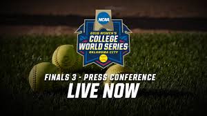 The college world series features the eight teams to emerge from the super regional round of the ncaa baseball tournament. 2016 Women S College World Series Finals Game 3 Postgame Press Conference Youtube