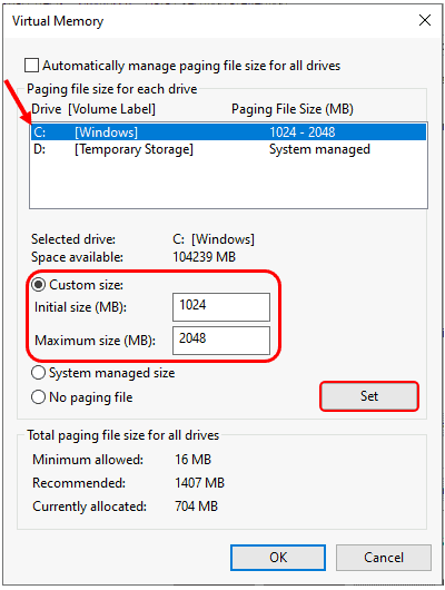 How To Manage Virtual Memory Page File Size In Windows 10 - Device  Management Blog