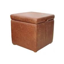 The stow ocean leather storage ottoman. Cube Storage Ottoman In Aged Rust Leather Cube Storage Storage Ottoman Ottoman