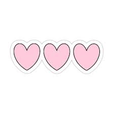 Brown multicolored heart sticker, aesthetic sticker, laptop decal, heart . Three Hearts Sticker By Dakotascarlett Pegatinas Bonitas Stickers Cool Diseno De Pegatina