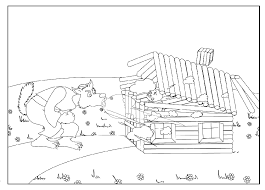 Innovation with house coloring pages for preschoolers: The Three Little Pigs Story Coloring Pages Coloring Home