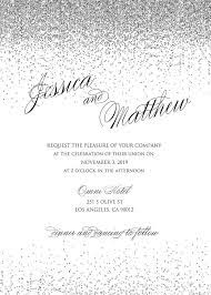 Free Printable Sparkling Silver Wedding Invitation Free Wedding Invitations Free Printable Wedding Invitations Silver Wedding Invitations