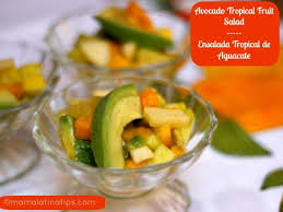 Simple And Delicious Avocado Tropical Fruit Salad Yum Iloveavocados Tropical Fruit Salad Avocado Guacamole Recipe