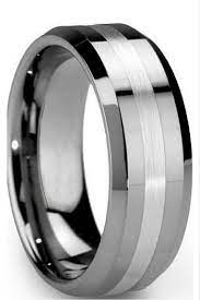 Silver Classic Ii Tungsten Mens Rings Tungsten Wedding Rings Cool Wedding Rings