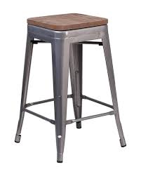 Wood, faux leather, foam and metal dimensions: Flash Furniture 24 High Backless Clear Coated Metal Counter Height St Gats B Ella Home Garden