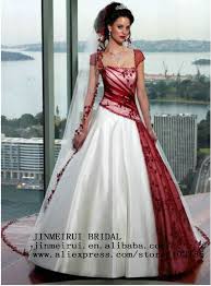 Pin By Ayl O Regan On Wedding Stuff Red White Wedding Dress Wedding Dress Cap Sleeves Red Wedding Dresses