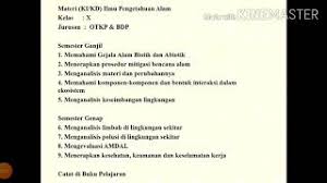 X / genap ( 2. Materi Ipa Terapan Kelas 10 Smk Semester 1