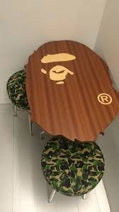 Bape Table And Chairs Hypebeast Room Home Decor Bedroom Gaming Room Setup