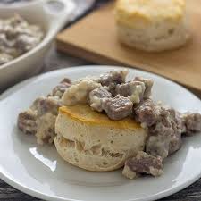 Image result for sausage gravy biscuits