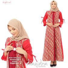 Terimakasih bunda telah berkunjung di toko kami.! Detail Gambar Gamis Busui Batik Diandra Merah Baju Menyusui Long Dress Pes