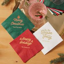 But it doesn't have to be hard. Personalized Christmas Cocktail Napkins