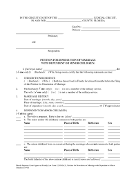 Create a divorce form online in minutes. Petition For Divorce With Kids Florida Free Download