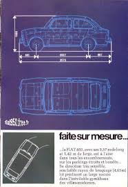 Fiat 850 Berline Catalogue Publicitaire Fiat France Fiat 850 Braquage Publicitaire