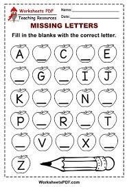 The letter tracing worksheets pdf file will open in a new window for you to . Missing Letters Worksheets Pdf Printable Worksheet Template