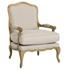 French Country Bastille Natural Linen Salon Armchair French Bergere Chairs Bergere Chair French Accent Chairs