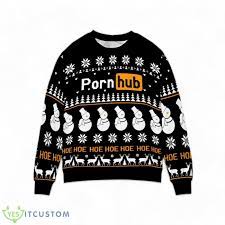 Porn Hub Hoe Hoe Hoe Special Design Ugly Christmas Sweater - YesItCustom