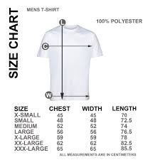 Awd Js001 Unisex Sublimation T Shirt Size Chart All Over