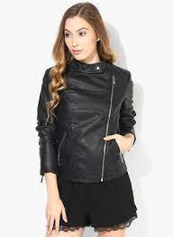 Jabong Com Catalog Fashion Clothes Leather Jacket Black