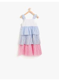 Koton Kids Kiz Cocuk Elbise Mavi Desenli Indirimli Fiyat Morhipo 22810689 Moda Yazlik Kiyafetler Kiz Cocuklar