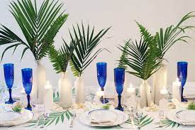 Centerpieces Tablescapes Archives Blog By Oriental Trading Company Tropical Wedding Centerpieces Wedding Table Wedding Table Decorations