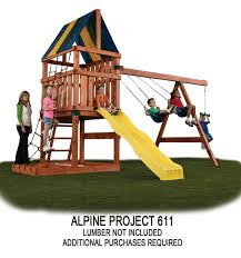 All steps and blueprints are available as downloadable pdf files. Alpine Diy Playset Hardware Kit Wooden Swing Sets