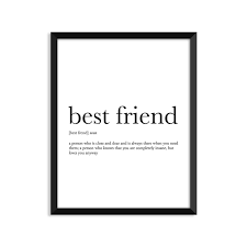 Best Friend Definition Romantic Dictionary Art Print Office Etsy Best Friend Definition Funny Definition Quote Posters